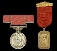A rare Second War B.E.M. and I.C.I. Gold Medal for Bravery pair awarded to Miss Catherine Mu...