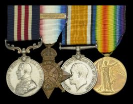 A fine Great War 1917 'Battle of Menin Road Ridge' M.M. group of four awarded to Gunner J. C...