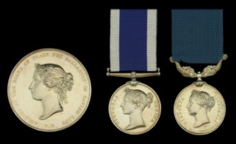 A Board of Trade Medal for Gallantry in Saving Life at Sea group of three awarded to Divisio...
