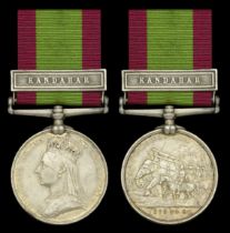 The Second Afghan War Medal awarded to Driver J. A. Gough, â€œEâ€ Battery â€œBâ€ Brigade, Royal Ho