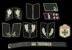 German Stalhelm Insignia. An interesting group of insignia comprising 4 matched pairs of St...