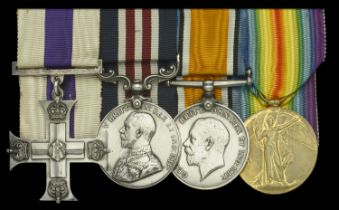 A Great War 'Western Front' M.C., M.M. group of four awarded to Second Lieutenant J. D. Harr...