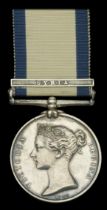 Naval General Service 1793-1840, 1 clasp, Syria (G. H. Brison.) 'B' of surname somewhat heav...