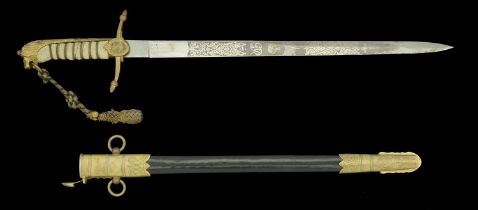 A Royal Naval Officer's Dirk attributed to Commander T. S. Weston, D.S.O., D.S.C., R.N. A...