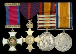 An unusual Boer War D.S.O., Great War 1918 O.B.E. group of four awarded to Lieutenant Colone...