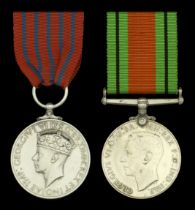 A fine Second War 'London Blitz' G.M. pair awarded to Police Constable W. Griffiths, Metropo...