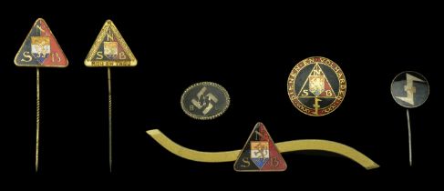 Dutch Second World War NSB Badges. 6 very attractive enamel badges relating to the Dutch NS...