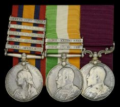 Three: Private G. Sharp, Royal Inniskilling Fusiliers Queen's South Africa 1899-1902, 5 c...