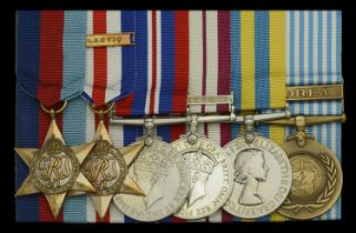 Six: Lieutenant J. Whiddon, Royal Navy 1939-45 Star; France and Germany Star, 1 clasp, A...
