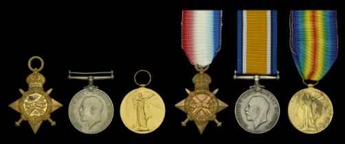Three: Private A. A. Gibbons, Suffolk Regiment 1914-15 Star (2512 Pte. A. A. Gibbons, Suff....