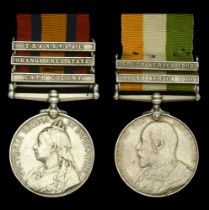 Pair: Corporal H. Rose, Suffolk Regiment Queen's South Africa 1899-1902, 3 clasps, Cape C...