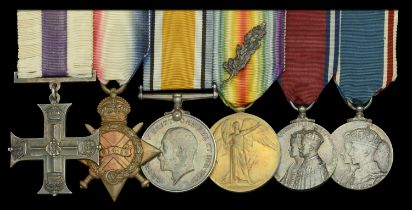A Great War 1915 'Bellewaarde Ridge' M.C. group of six awarded to Captain C. W. Brown, C.B.E...