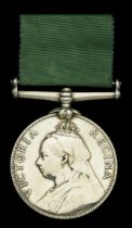 Volunteer Force Long Service Medal, V.R. (Sergt. W. Clements. 1st V.B.S.R.) engraved naming,...