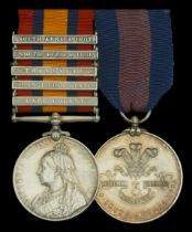 A fine Boer War 'Casualty' pair awarded to Private A. MacKay, Imperial Yeomanry, who was cap...