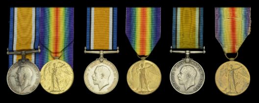 Pair: Private W. R. Hall, Duke of Cornwall's Light Infantry British War and Victory Medals...