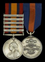 Pair: Private H. Eyre, Imperial Yeomanry Queen's South Africa 1899-1902, 5 clasps, Cape C...