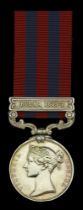 India General Service 1854-95, 1 clasp, Burma 1885-7 (265 Lance Corporal W. Forrest 1st. Bn....