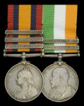 Pair: Corporal T. Eccles, Royal Scots Fusiliers Queen's South Africa 1899-1902, 3 clasps,...