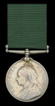 Volunteer Force Long Service Medal, V.R. (Sergt. F. Card. 1st V.B.S.R.) engraved naming, ton...