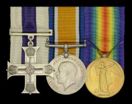 A Great War 'Western Front 1918' M.C. group of three awarded to Acting Captain Edward Gibbs,...