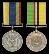A Boer War D.T.D. pair awarded to Field Cornet M. J. V. Theunissen, Pretoria Commando, who w...