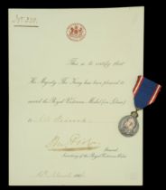 The R.V.M. attributed to Mr. P. Peacock, Inspector, H.M. Embassy, Tokyo, who had previously...