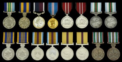 Australia, Australian Service Medal 1945-75; Defence Force Service Medal, unnamed; together...