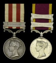 Renamed and Defective Medals (2): Indian Mutiny 1857-59, 1 privately manufactured clasp, Luc...