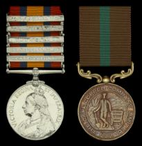 Renamed and Defective Medals (2): Queen's South Africa 1899-1902, 5 clasps, Cape Colony, Ora...