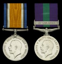 Pair: Captain W. Trounson, Duke of Cornwall's Light Infantry British War Medal 1914-20 (L...