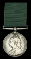 Volunteer Force Long Service Medal, V.R. (Pte: A. Driver. 3rd Vol: Batt: Suffolk Regt) engra...