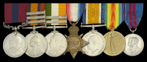 A Boer D.C.M. group of seven awarded to Sergeant J. Murdison, King's Own Scottish Borderers...