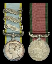 Pair: Private W. J. Carless, Rifle Brigade Crimea 1854-56, 3 clasps, Alma, Inkermann, Seb...