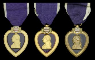 United States of America, Purple Heart (3) (George J. Curtis; Mitchell Ebarb; Francis G. Kla...