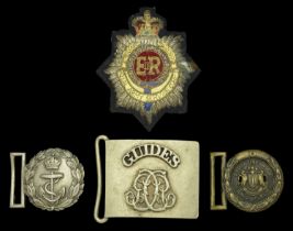 Indian Waist Belt Clasps. A small selection, including Corps of Guides, silvered rectangula...