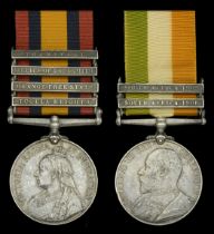 Pair: Private W. Moles, 1st (Royal) Dragoons Queen's South Africa 1899-1902, 4 clasps, Tu...
