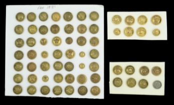 Military Buttons. A scarce selection, including Officers Victorian gilt pre-1881, 13th, 43r...