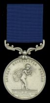 Royal Humane Society, small silver medal (successful) (Martin Rowley 1st. July 1916.) in fit...