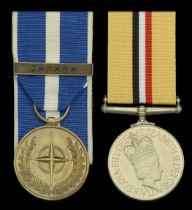 Pair: Lance-Corporal B. Westwood, Light Infantry N.A.T.O. Medal 1994, 1 clasp, Kosovo; Ir...