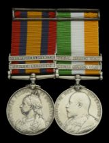 Pair: Private F. Walker, Royal West Surrey Regiment, who was wounded at Colenso on 15 Decemb...