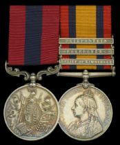 A fine Boer War D.C.M. pair awarded to Gunner C. H. Fox, 76th Battery, Royal Field Artillery...