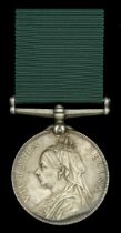 Volunteer Force Long Service Medal, V.R. (Corpl. T. Aviss. 1st V.B.S.R.) engraved naming, go...