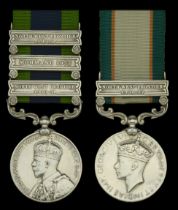 Pair: Driver Fazal Dad, 4 Mountain Battery India General Service 1908-35, 3 clasps, North...