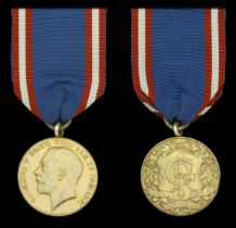 Royal Victorian Medal, G.V.R., silver-gilt, unnamed as issued, edge bruise, gilding slightly...