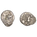 ICENI, Uninscribed series, silver Unit, Boar/Horse type, boar right, on a pelleted exergue,...