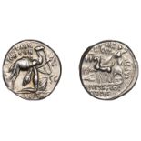 Roman Republican Coinage, M. Aemilius Scaurus and Pub. Plautius Hypsaeus, Denarius, c. 58, N...