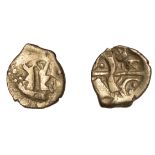 BELGAE, Early Uninscribed series, Quarter-Stater, British O [Hampshire Thunderbolt type], st...