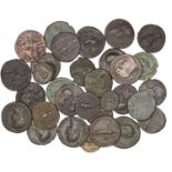 Miscellaneous Roman Imperial bronze coins (29), various emperors and types [29]. Varied stat...