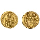 Romanus III Argyrus, Histamenon Nomisma, Constantinople, Christ nimbate and enthroned, rev....