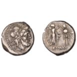 Roman Republican Coinage, Anonymous, Victoriatus, uncertain mint in Sicily, 211-208, laureat...